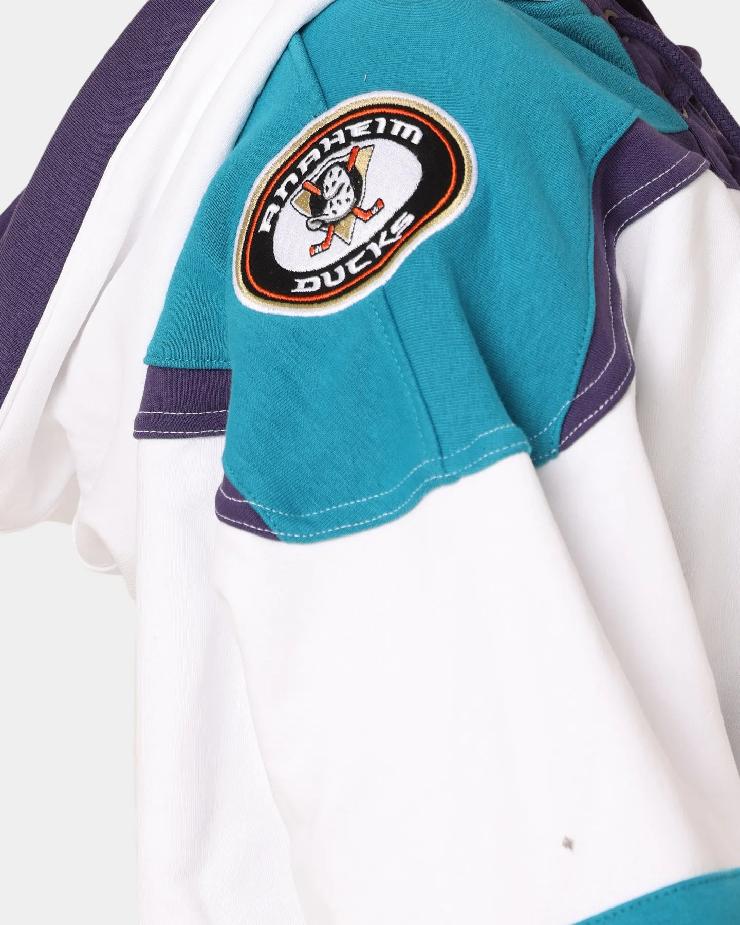 47 Brand Anaheim Ducks Superior Lacer Hoodie White Wash