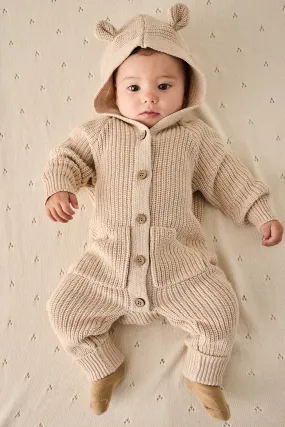 Bear Knit Onepiece - Oatmeal Marle Fleck