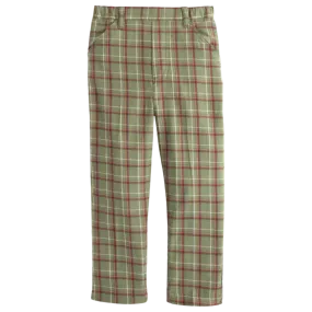 Bella Bliss Faux Zip Pant - Hunter Plaid