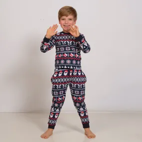 Julepyjamas Navy - Børn.