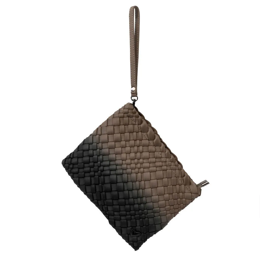 London Large Woven Tote - Ombre Black