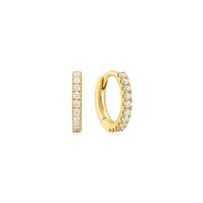 Micro Cz Huggie Hoop Earring