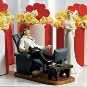 "Couch Potato" Groom Figurine (Pack of 1)