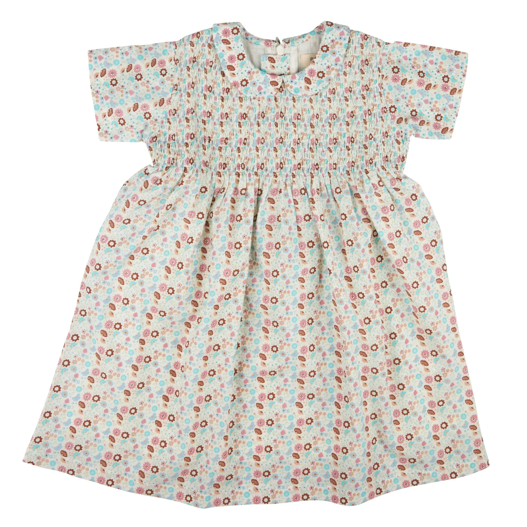 Smock Peter Pan Collar Dress - Ditsy - Pigeon Organics