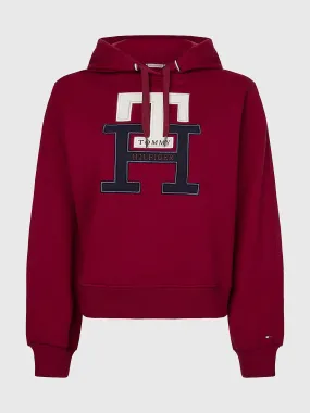 TH MONOGRAM APPLIQUÉ REGULAR FIT HOODY