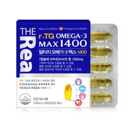 THEREAL rTG Omega 3 Max 1400 60 Capsules Health Supplements Gifts Blood Circulation Memory