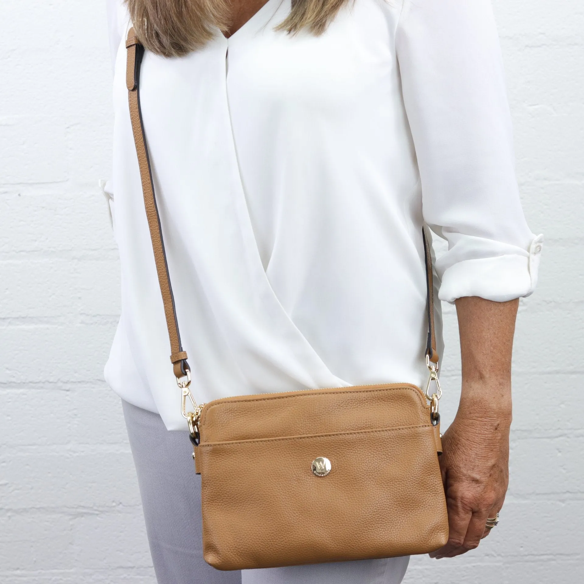 Trisha leather crossbody