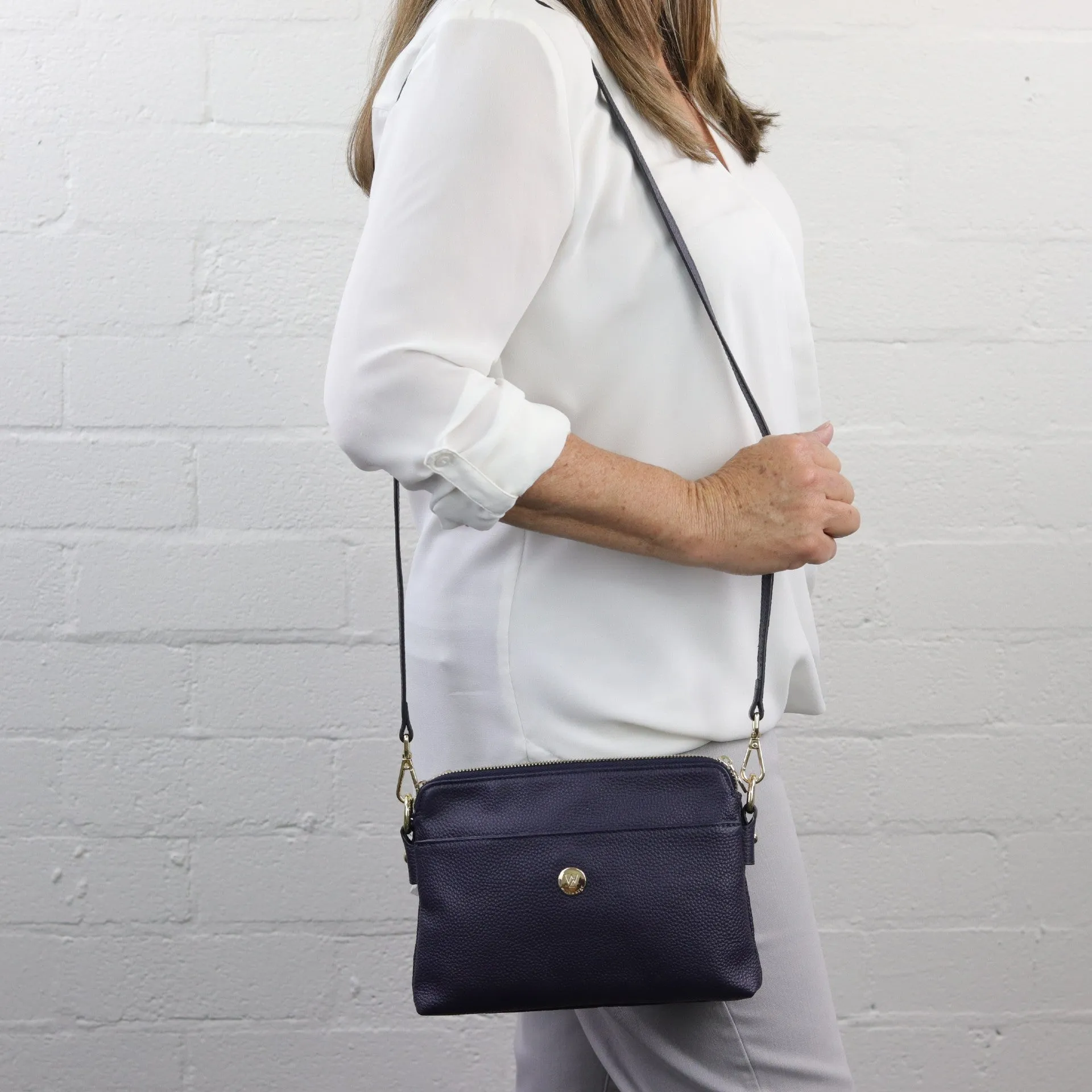 Trisha leather crossbody