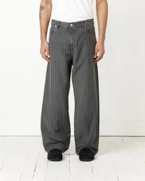 Vast Cut Pant in Washed Grey Torino Stripe