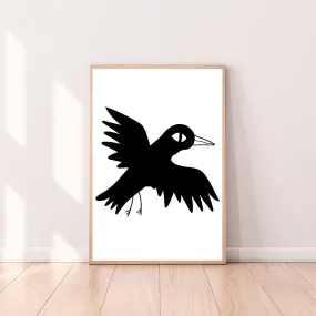 Wall Art Black Bird